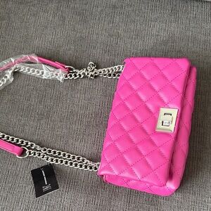 INC International Concepts Fuchsia Quilted Shoulder Bag